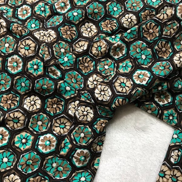 Harold's Vintage Cotton Blend Pants Women's Size 8 Retro Floral Crop Trousers - Picture 9 of 12